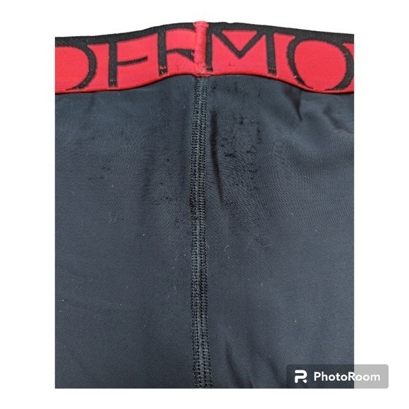 Under Armour Spandex Compression Shorts Black with Pink Waistband - Picture 3 of 4